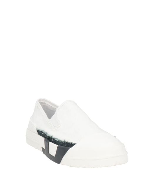 DIESEL White Sneakers Textile Fibers, Synthetic Material for men