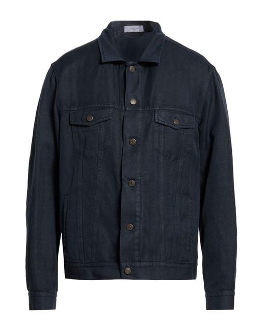 Boglioli Blue Jacket Cotton, Linen for men
