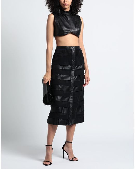 Koche Black Midi Skirt