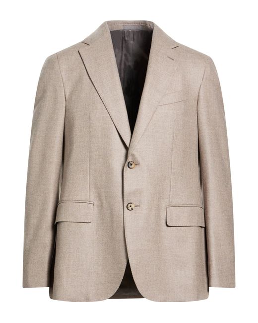 Caruso Natural Blazer Wool for men
