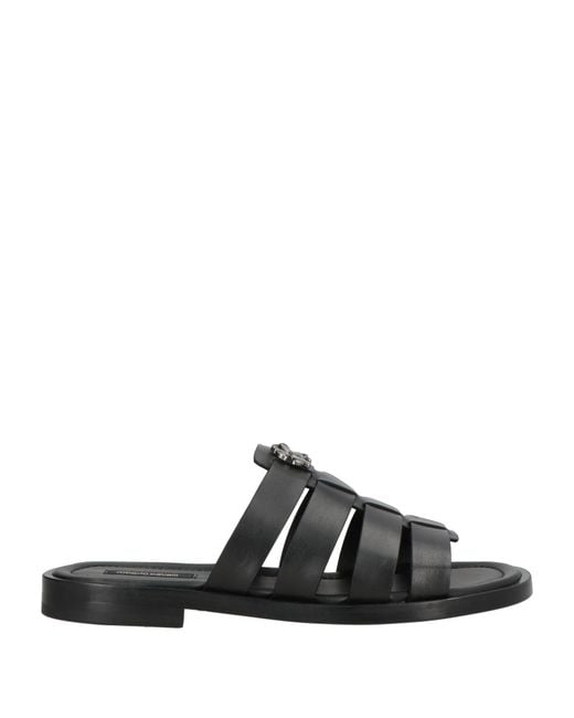 Roberto Cavalli Black Sandals Calfskin for men