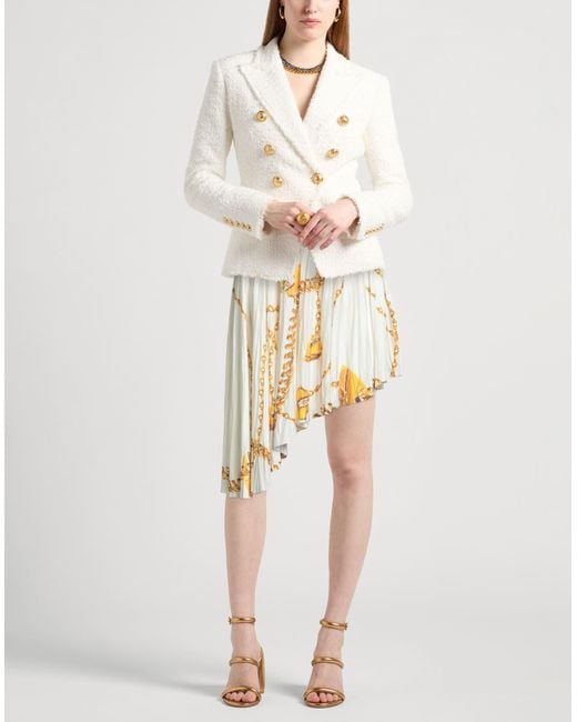 Burberry White Midi Skirt