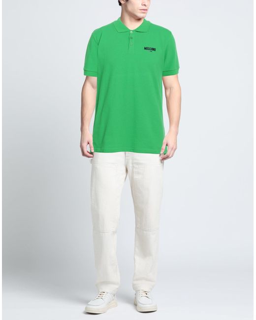 Polo Moschino de hombre de color Green