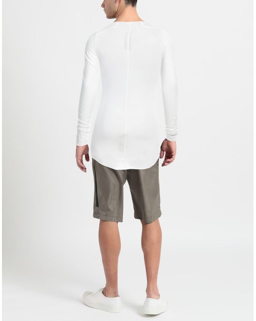 Rick Owens White T-Shirt Cotton for men