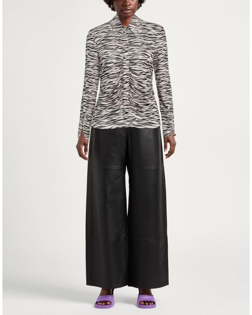 Patrizia Pepe Gray Shirt Polyester, Elastane
