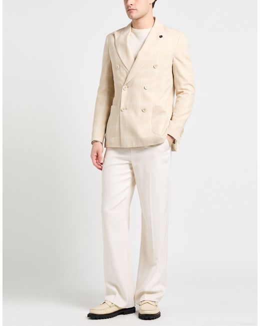 Lardini Natural Blazer Viscose, Cotton for men