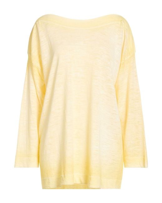 Roberto Collina Yellow Sweater Linen, Polyester