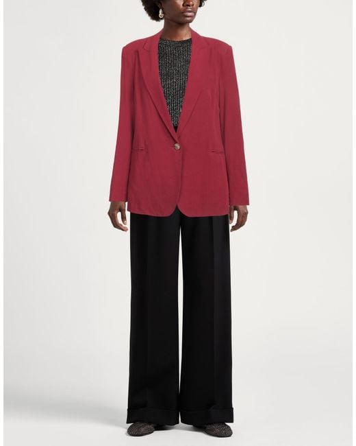 ViCOLO Red Blazer Viscose, Linen