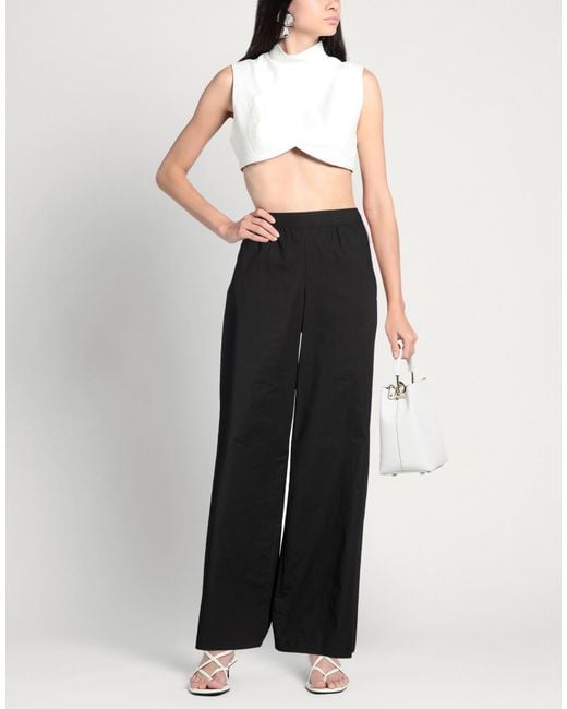 Boutique Moschino Black Pants Cotton, Elastane