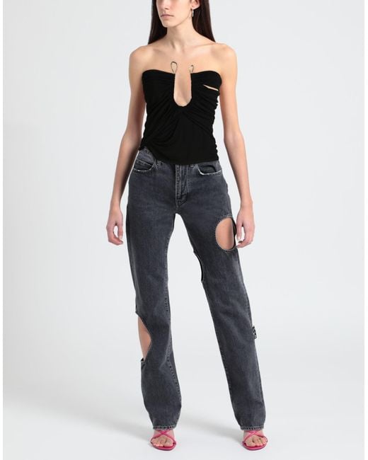 Mugler Black Top Viscose, Elastane
