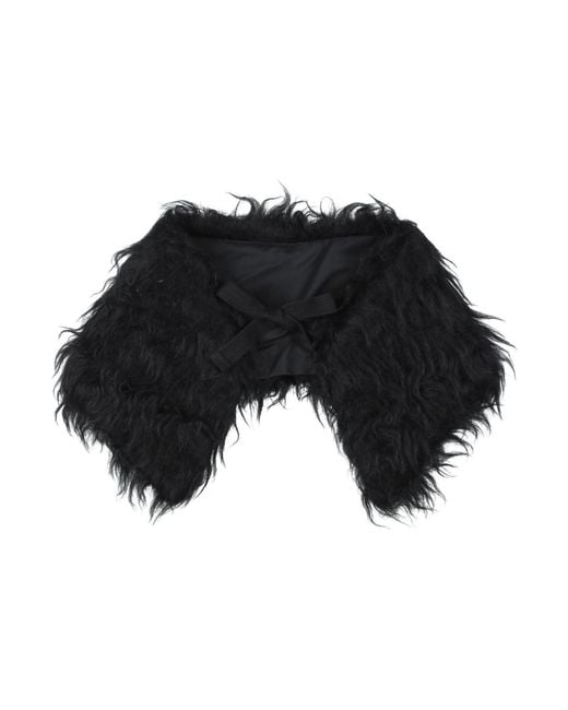 Masnada Black Scarf Merino Wool, Virgin Wool, Polyester