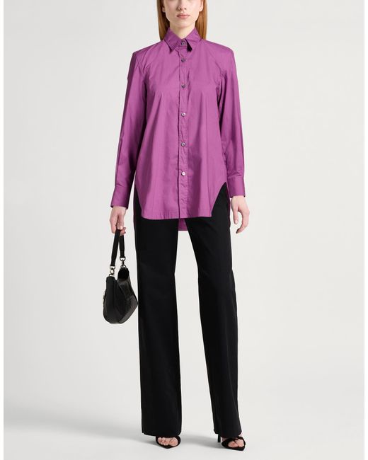 Caliban Purple Shirt Cotton, Elastane