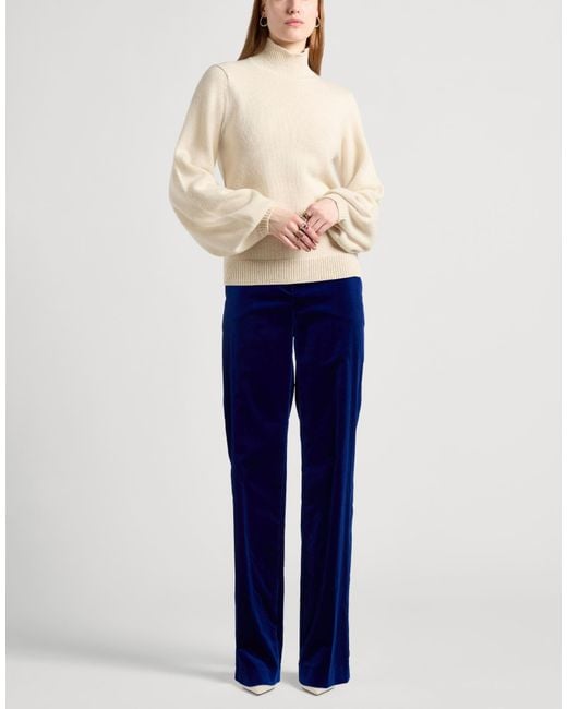 Alberta Ferretti Blue Pants Cotton, Elastane