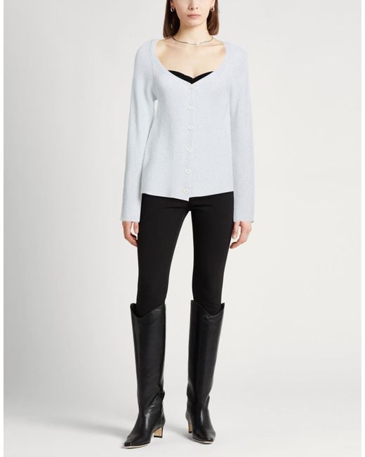 Fabiana Filippi White Cardigan Cotton, Viscose, Polyester