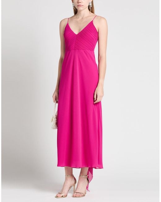 Patrizia Pepe Pink Fuchsia Maxi Dress Polyester