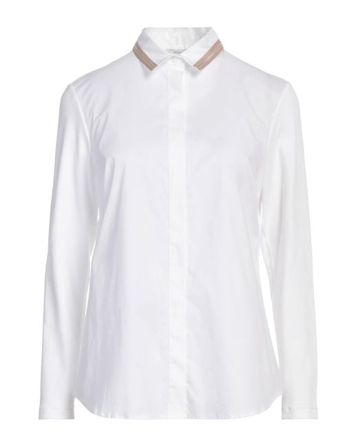 Peserico White Shirt Cotton, Elastane