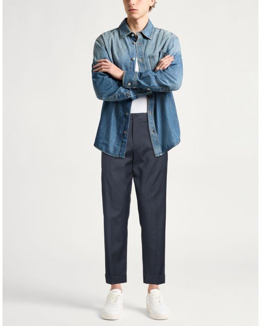 Dior Blue Pants Virgin Wool for men