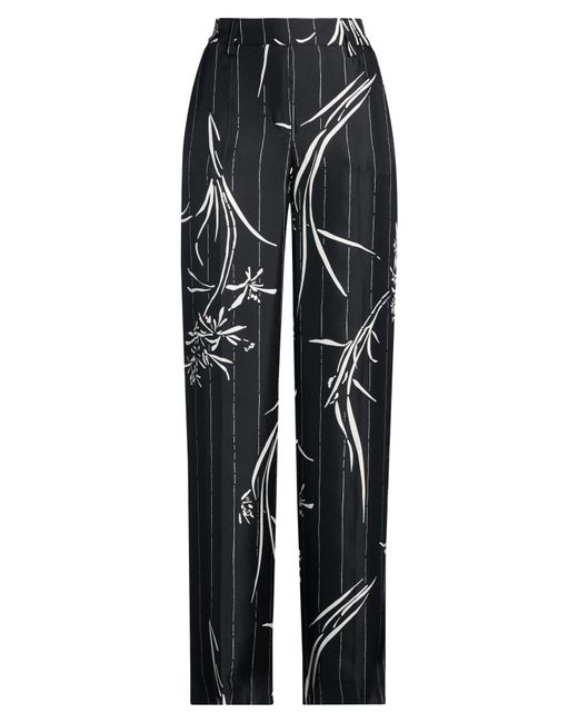 True Royal Black Pants Silk