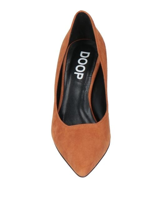 Doop Brown Tan Pumps Leather
