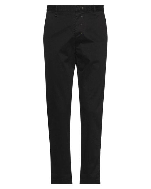 Berna Black Pants Cotton, Elastane for men