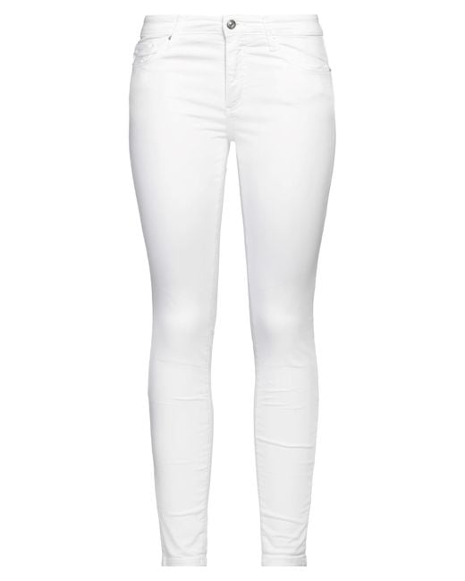 ARMANI EXCHANGE White Pants Cotton, Elastane