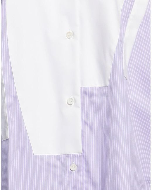 Loewe Purple Asymmetric Stripped Shirt