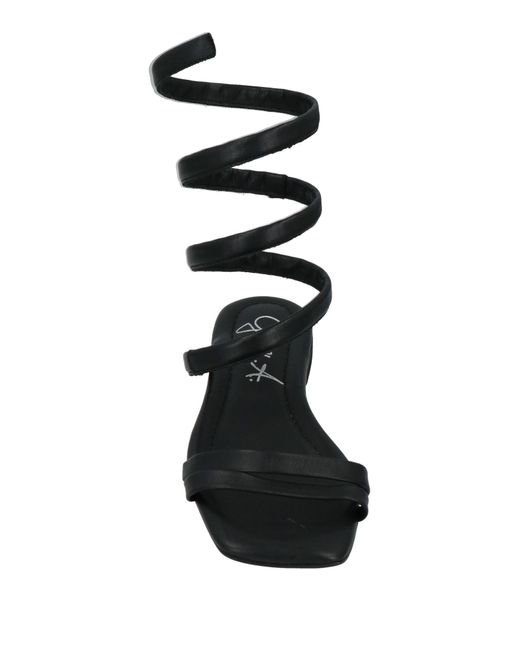 gioia.a. Black Sandals Leather