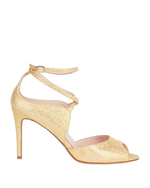 Anna F. Metallic Sandals Leather