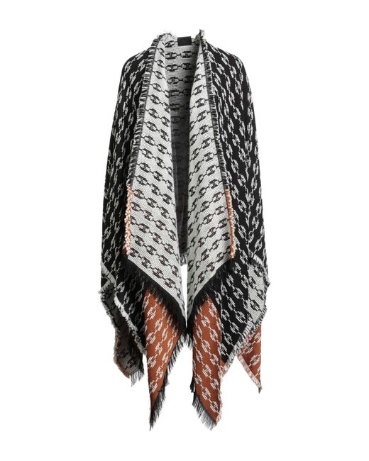 Elisabetta Franchi Black Cape Acrylic, Wool, Viscose