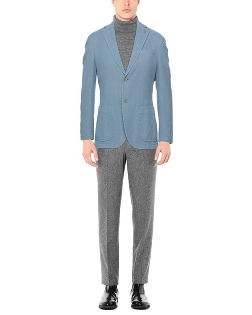 Paoloni Blue Suit Jacket for men