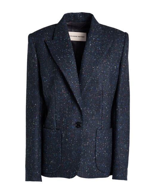 Alexandre Vauthier Blue Midnight Blazer Wool