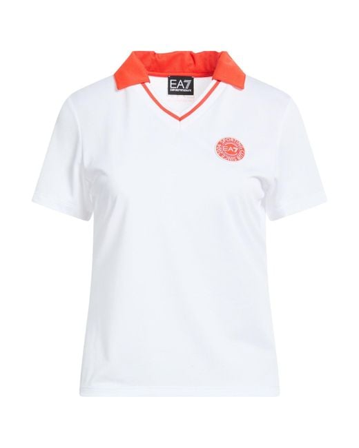 EA7 White Polo Shirts