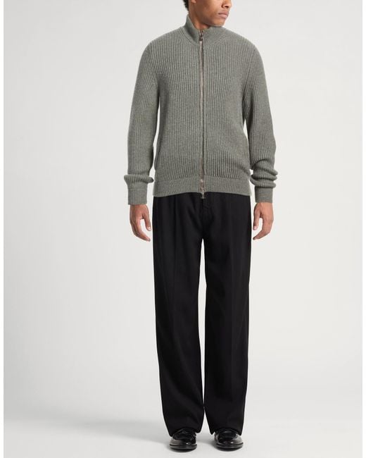 Fedeli Gray Cardigan Cashmere for men