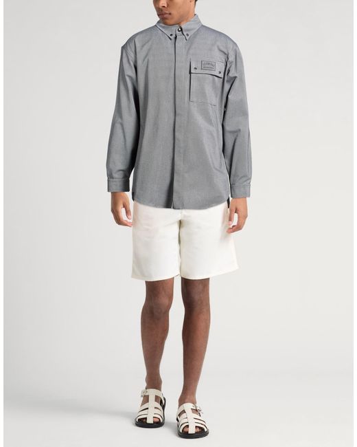 Iceberg Gray Shirt Cotton, Polyester for men