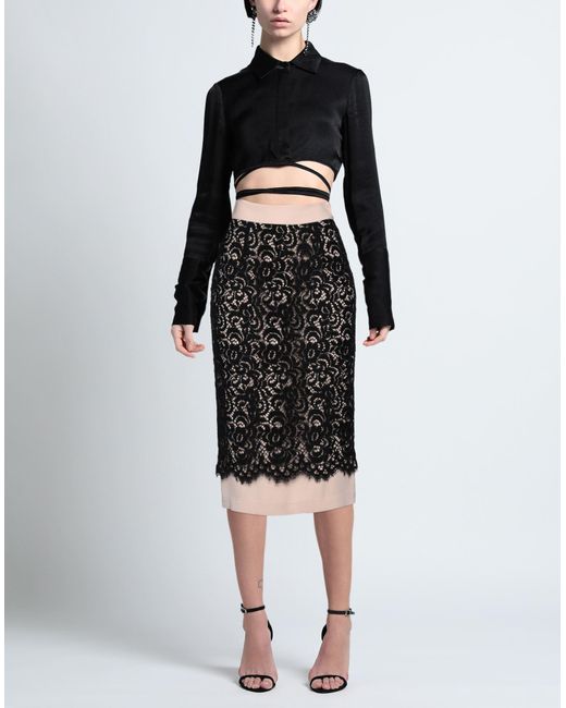 Anna Molinari Black Midi Skirt
