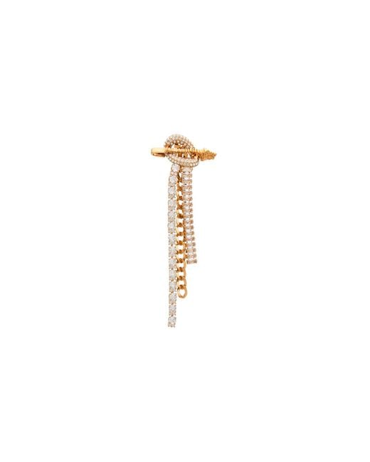 Versace White Single Earring Metal