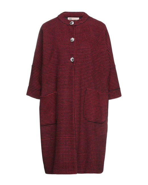 LOLA SANDRO FERRONE Flannel Coat in Red | Lyst