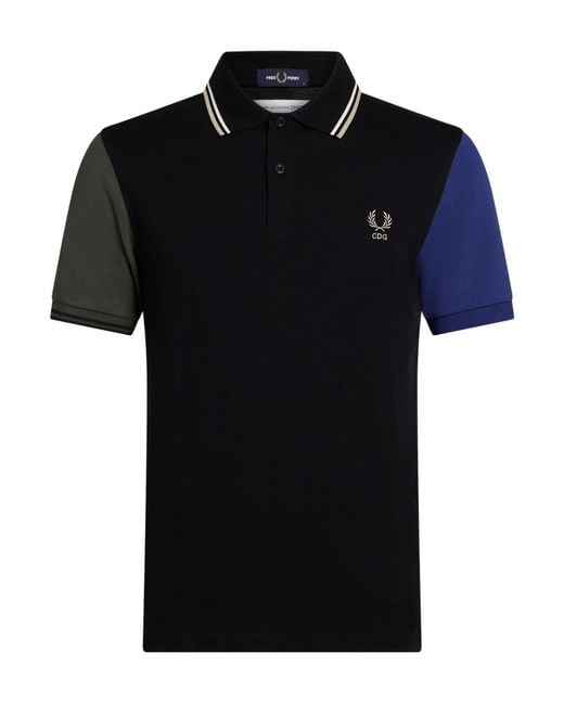 FRED PERRY x COMME des GARÇONS Black Polo Shirt for men