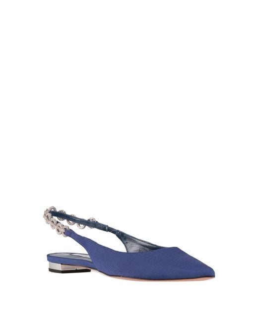 Aquazzura Blue Ballet Flats Textile Fibers