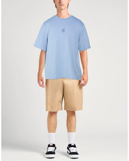 Boss Blue T-Shirt Polyester, Elastane for men