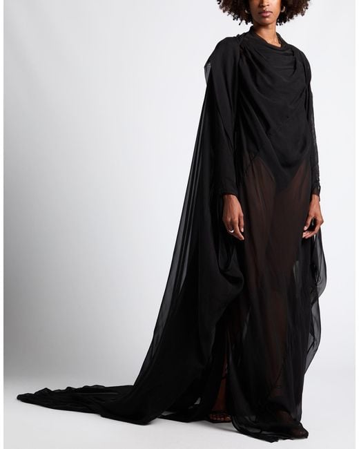 Rick Owens Black Cape Silk