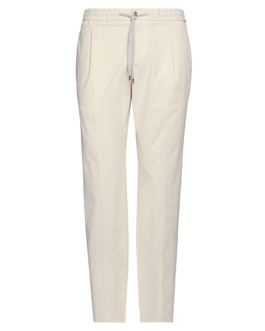 PT Torino Natural Cream Pants Cotton, Elastane for men
