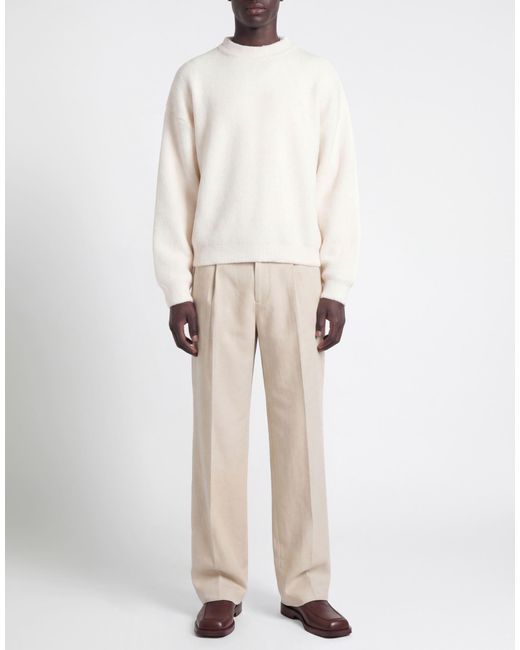 Jacquemus White Sweater Cotton, Polyamide for men
