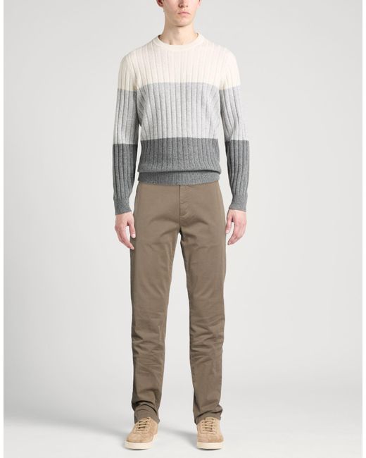 Canali Gray Pants Cotton, Elastane for men
