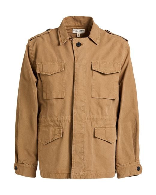 Nili Lotan Brown Jacket Cotton, Elastane for men