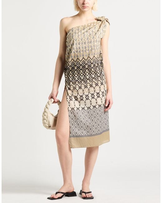 Brunello Cucinelli White Midi Dress Cotton
