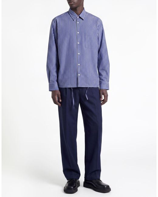 Daniele Fiesoli Blue Shirt Cotton, Polyamide, Elastane for men