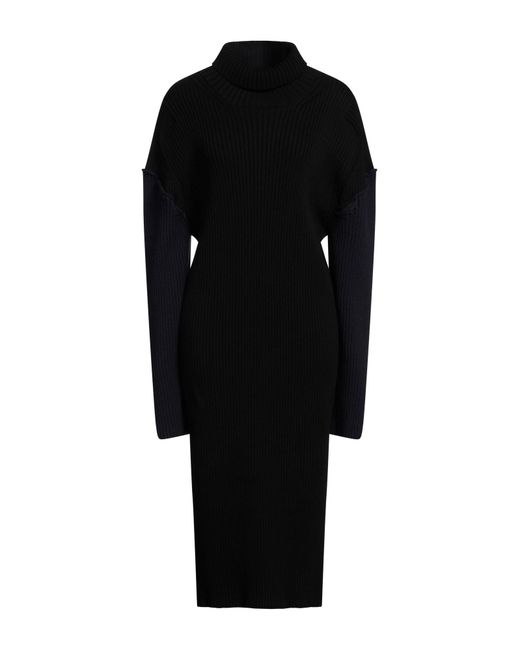 The Row Black Midi Dress Cotton, Cashmere