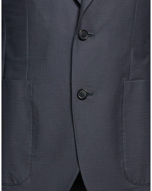 Dunhill Blue Blazer Cotton, Elastane for men
