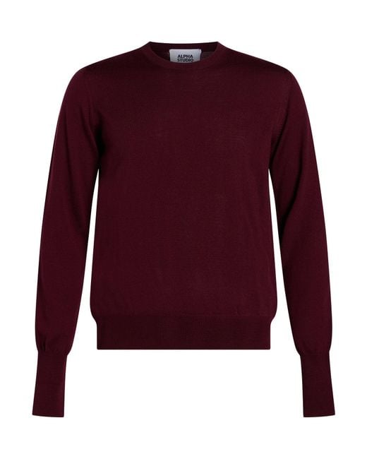 Pullover Alpha Studio pour homme en coloris Red